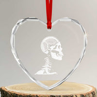 Funny Skeleton 45 lbs Plate Weight Lifting Gym Working Out Heart Crystal Glass Ornament - Wonder Print Shop