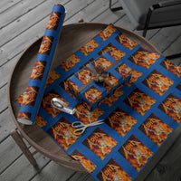 Funny Skeleton ADHD Wrapping Paper Roll Meme Flames Neurodivergent Gen Z - Wonder Print Shop