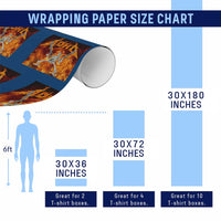 Funny Skeleton ADHD Wrapping Paper Roll Meme Flames Neurodivergent Gen Z - Wonder Print Shop