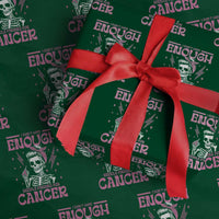 Funny Skeleton Breast Cancer Wrapping Paper Roll I Dont Have Enough Middle Fingers