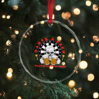 Funny Skeleton Darts Player Beer Lover Crystal Glass Ornament That Is Why I Am Here - Wonder Print Shop