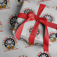 Funny Skeleton Darts Player Beer Lover Wrapping Paper Roll That Is Why I Am Here - Wonder Print Shop