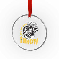 Funny Skeleton Darts Player Crystal Glass Ornament I Suck At Darts - Wonder Print Shop