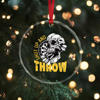 Funny Skeleton Darts Player Crystal Glass Ornament I Suck At Darts - Wonder Print Shop