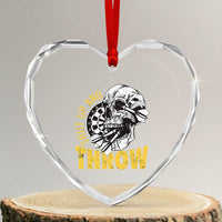 Funny Skeleton Darts Player Heart Crystal Glass Ornament I Suck At Darts - Wonder Print Shop