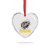 Funny Skeleton Darts Player Heart Crystal Glass Ornament I Suck At Darts - Wonder Print Shop