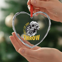 Funny Skeleton Darts Player Heart Crystal Glass Ornament I Suck At Darts - Wonder Print Shop