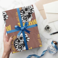 Funny Skeleton Darts Player Wrapping Paper Roll I Suck At Darts - Wonder Print Shop