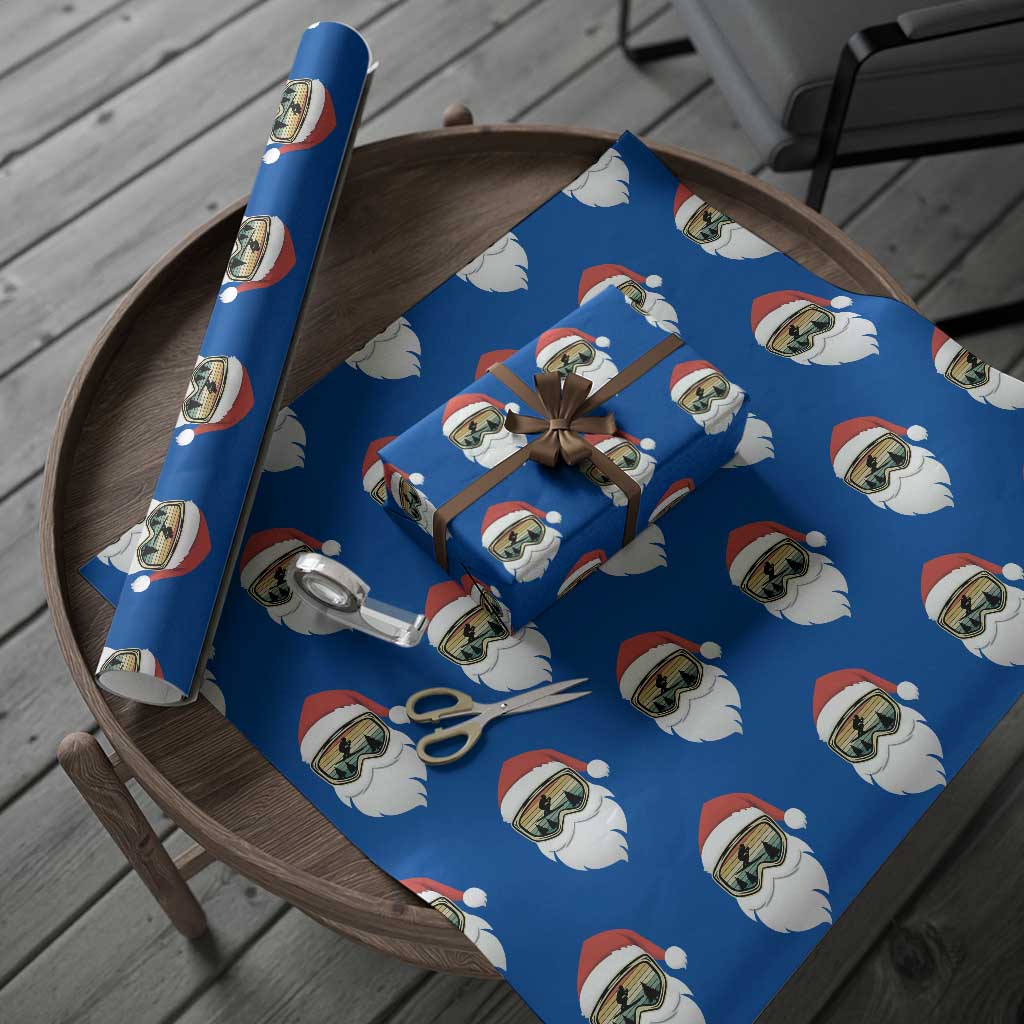 Funny Ski Christmas Winter Sport Skiing Santa Hat Wrapping Paper Roll - Wonder Print Shop