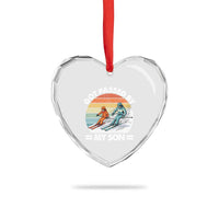 Funny Ski Dad Heart Crystal Glass Ornament Got Passed By My Son Retro Vintage - Wonder Print Shop