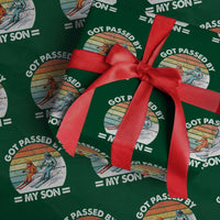 Funny Ski Dad Wrapping Paper Roll Got Passed By My Son Retro Vintage - Wonder Print Shop