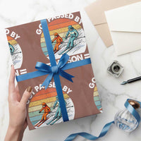 Funny Ski Dad Wrapping Paper Roll Got Passed By My Son Retro Vintage - Wonder Print Shop