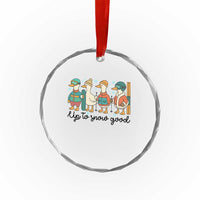 Funny Ski Snowboard Goose Crystal Glass Ornament Up To Snow Good Winter Sport - Wonder Print Shop