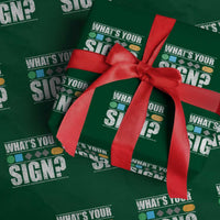 Funny Ski Snowboard Whats Your Sign Wrapping Paper Roll - Wonder Print Shop