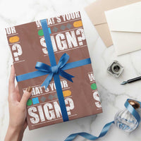 Funny Ski Snowboard Whats Your Sign Wrapping Paper Roll - Wonder Print Shop