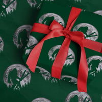 Funny Skiing Bigfoot Ski Winter Sport Moon Wrapping Paper Roll - Wonder Print Shop
