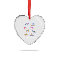 Funny Skiing Dog Heart Crystal Glass Ornament Ski Sons Greetings Ski Winter Sport - Wonder Print Shop