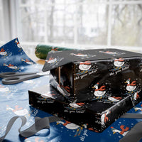 Funny Skiing Goose Wrapping Paper Roll Ski You Later Winter Vacation Sport - Wonder Print Shop