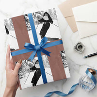 Funny Skiing Nun Graphics Photo Skier Winter Sport Wrapping Paper Roll - Wonder Print Shop