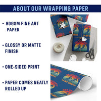Funny Skiing Ski Dad Wrapping Paper Roll Got Passed By My Son Retro Vintage - Wonder Print Shop