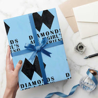 Funny Skiing Snowboarding Wrapping Paper Roll Diamonds Are A Girls Best Friend