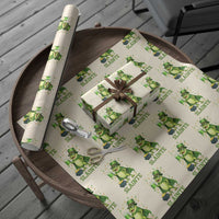 Funny Slainte Irish Frog Beer St Patricks Day Wrapping Paper Roll