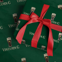 Funny Slainte Stout Beer Irish Drinking St Patricks Day Wrapping Paper Roll