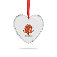 Funny Sloth Xmas Tree Heart Crystal Glass Ornament Slo Ho Ho Ho Santa Hat - Wonder Print Shop
