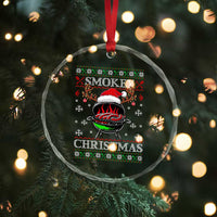 Funny Smokey Christmas Grilling Crystal Glass Ornament BBQ Meat Father's Day - Wonder Print Shop