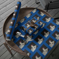 Funny Smoking Cat Xmas Meme Wrapping Paper Roll - Wonder Print Shop