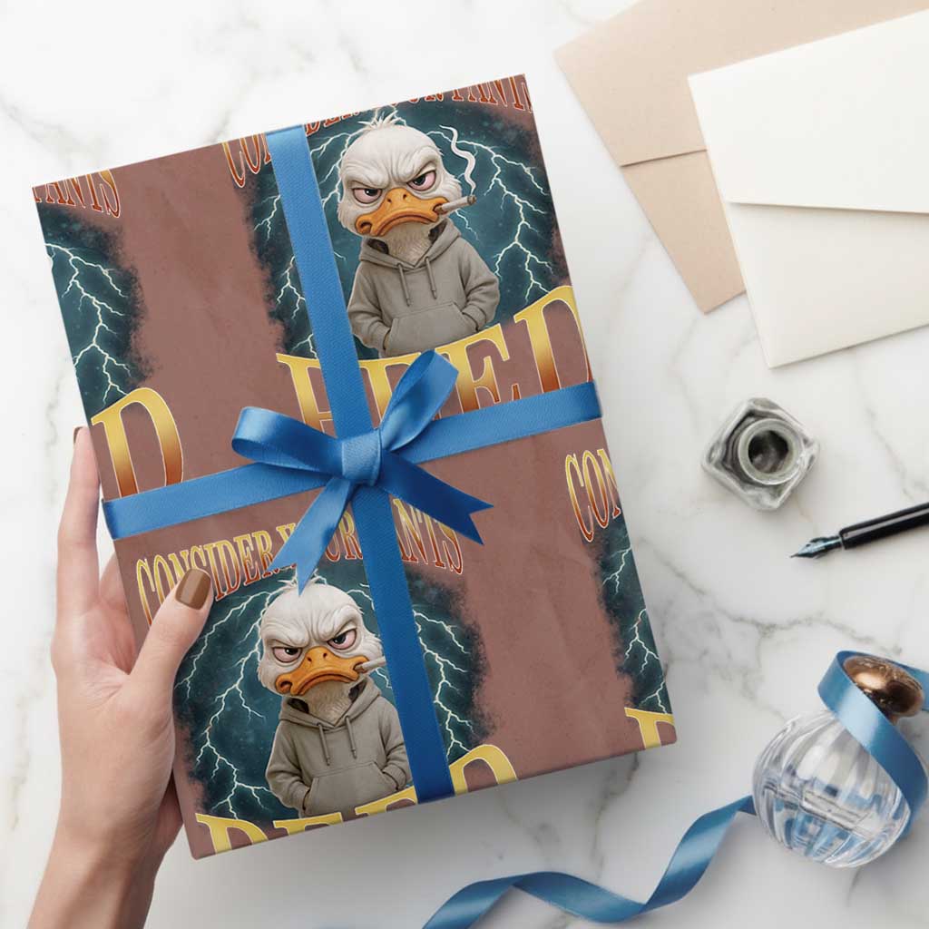 Funny Smoking Goose Meme Wrapping Paper Roll Consider Your Pants Peed - Wonder Print Shop