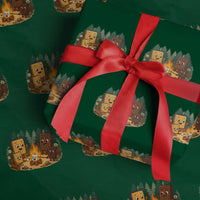 Funny Smores Camping Wrapping Paper Roll Marshmallow Chocolate Fire - Wonder Print Shop