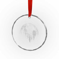 Funny Snowboard Cowboy Moon Snowboarding Winter Sports Crystal Glass Ornament - Wonder Print Shop