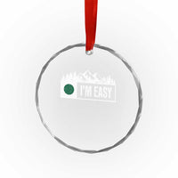 Funny Snowboard Ski Crystal Glass Ornament I'm Easy Mountain Sign Retro Vintage - Wonder Print Shop