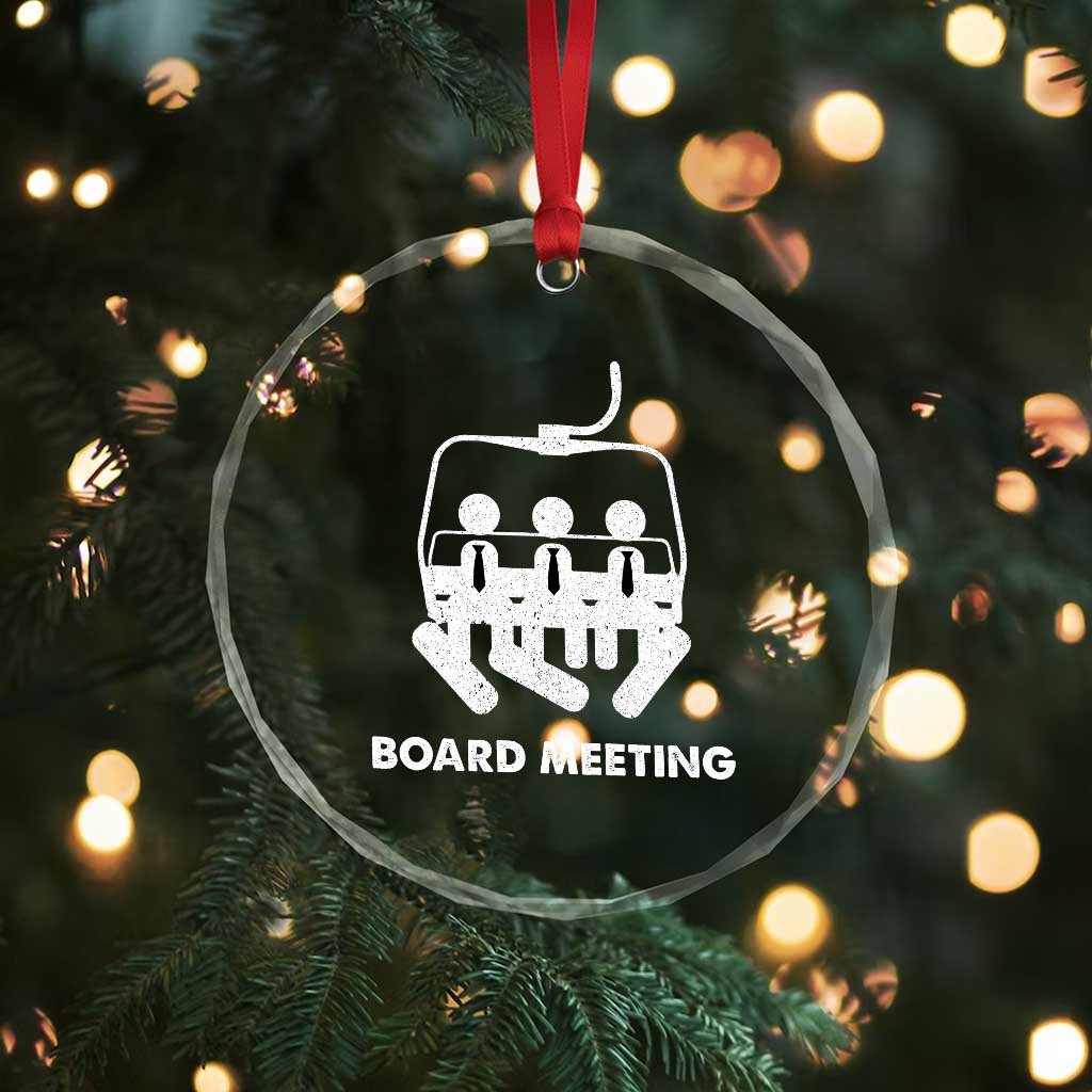 Funny Snowboarding Crystal Glass Ornament Board Meeting Holiday Snowboard Winter Sport TS11