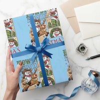 Funny Snowman Cowboy Howdy Christmas Wrapping Paper Roll Western Holiday Gift - Wonder Print Shop
