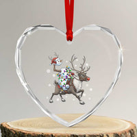 Funny Snowman Headless Horseman Heart Crystal Glass Ornament Christmas Halloween Gift - Wonder Print Shop
