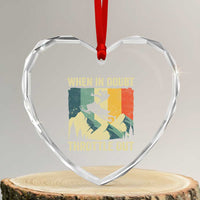 Funny Snowmobile Sled When In Doubt Throttle Out Heart Crystal Glass Ornament Winter Sports - Wonder Print Shop