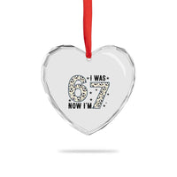 Funny Soccer Heart Crystal Glass Ornament I Was 6 Now I Am 7 Meme