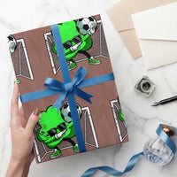 Funny Soccer Shamrock Wrapping Paper Roll Dabbing Player St. Patrick's Day - Wonder Print Shop