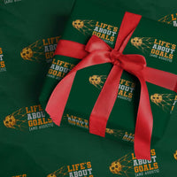 Funny Soccer Wrapping Paper Roll Life Is About Goals And Assists Youth Soccer - Wonder Print Shop