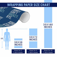 Funny Sorry Cant Hockey Bye Wrapping Paper Roll Ice Hockey Player - Wonder Print Shop