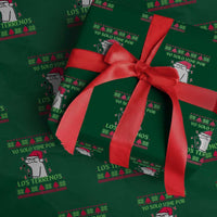 Funny Spanish Ugly Xmas Wrapping Paper Roll Yo Solo Vine Por Los Terrenos I'm Just Here For Feliz Navidad