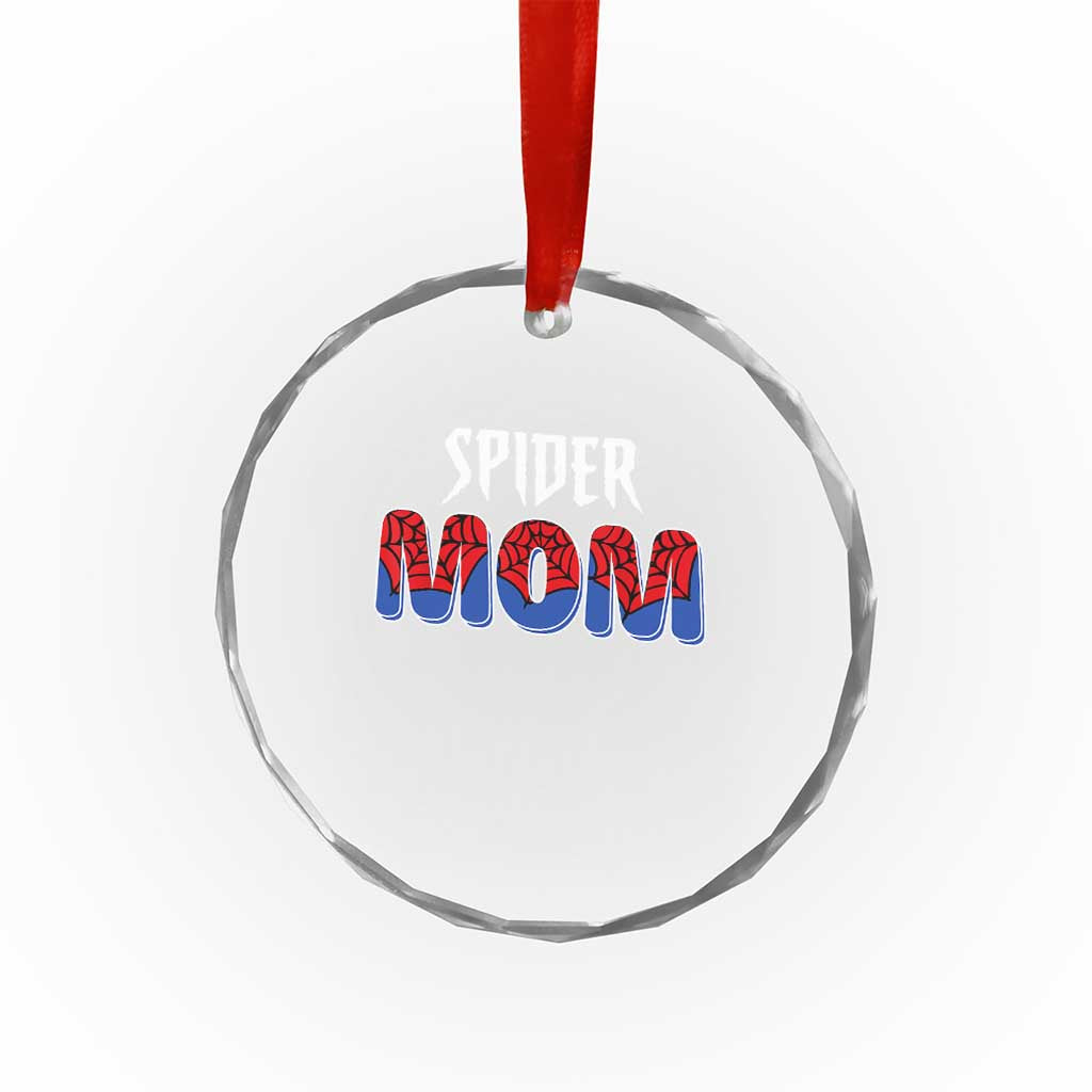 Funny Spider Mom Crystal Glass Ornament Son Birthday Party - Wonder Print Shop