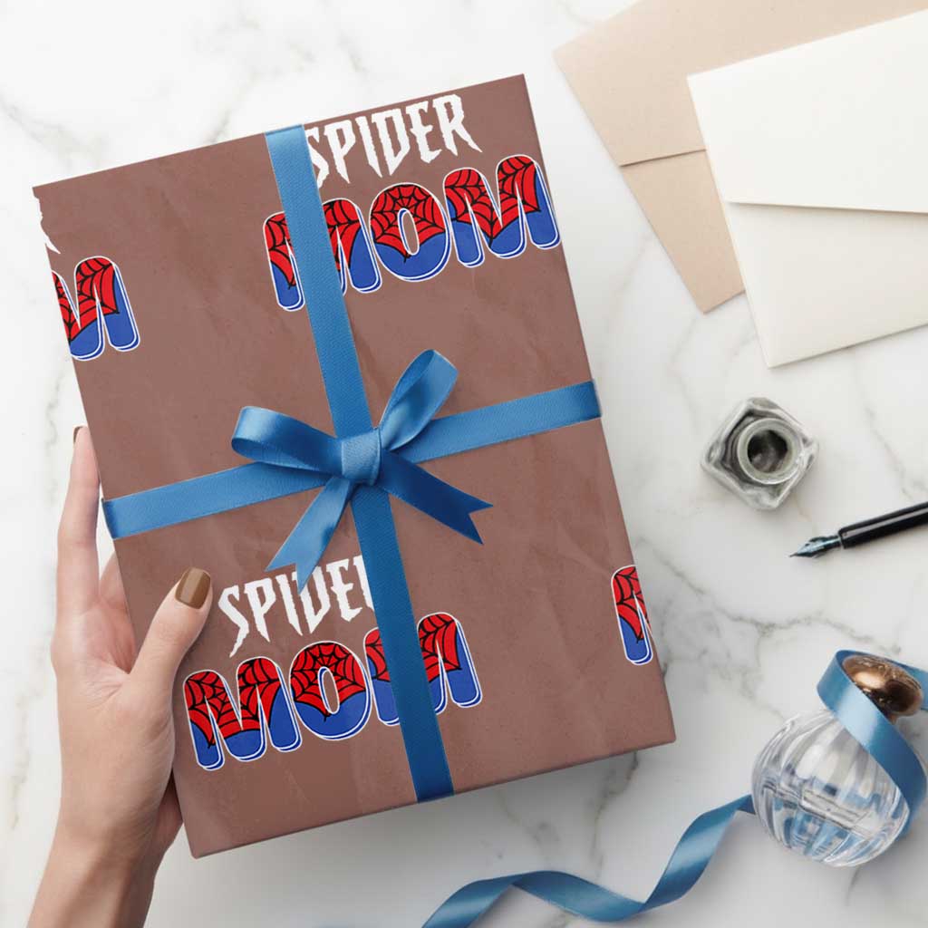 Funny Spider Mom Wrapping Paper Roll Son Birthday Party - Wonder Print Shop