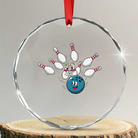 Funny Sport Bowler Gift Crystal Glass Ornament Bowling Ball Chasing Pins - Wonder Print Shop