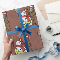 Funny Squatch Christmas Tennis Gift Wrapping Paper Roll Bigfoot Player Enthusiast - Wonder Print Shop