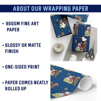 Funny Squatch Christmas Tennis Gift Wrapping Paper Roll Bigfoot Player Enthusiast - Wonder Print Shop