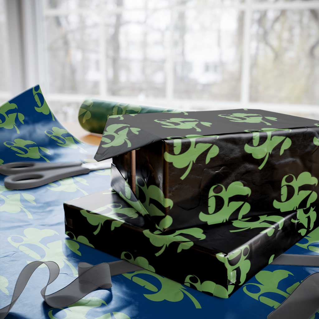 Funny St Patricks Day 67 Six Seven Meme Shamrock Wrapping Paper Roll