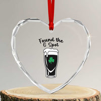Funny St Patrick’s Day Beer Heart Crystal Glass Ornament Found The G Spot